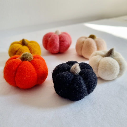 Halloween Felt Pumpkins -  5cm - Autumn Decor - Individually Sold